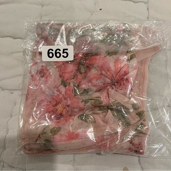 Myesper Kimono Womens Large Pink Sheer Mesh Floral Boho Fairy Feminine Romance - Picture 11 of 11